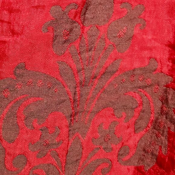 Lapis Anthropologie EUC Tube Dress Damask Pattern Maxi gown Strapless OS red - Picture 7 of 17